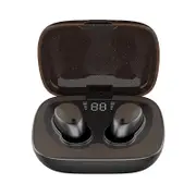 ES02 TWS bluetooth 5.0 Earphone Three Battery Display DSP Noise Cancelling Headphone with Charging Case BROWN COLOR