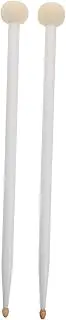 Yardwe 2pcs Drum Mallets & Sticks: Professional Wooden Felt Head Music Sticks with Non-slip Grip for Rock Band Percussion Jazz Drumming & Marching Snare
