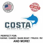 Costa Swordfish Decal Sticker For Kayak Canoe Truck Bass Boat RV and More!