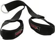 MRX Ab Crunch Gym Tricep Straps Cable Pull Down Abdominal Chinning Bar Workout Black