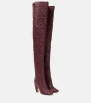 [Bottega Veneta] Bottega Veneta Canalazzo leather over-the-knee boots AU 10 brown