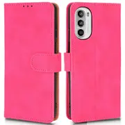 For Motorola Moto G52 4G/G82 5G Skin-touch Feeling+TPhone Case Full Inclusive Wallet Cover with Wris