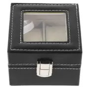 2 Grids Watch Box Watches Jewelry Display Organizer Storage Case Child