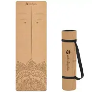 Cork Yoga Mat Sports Mat Natural Cork Environmental Half body position line