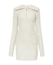 dribbled ribbon minidress XXS White