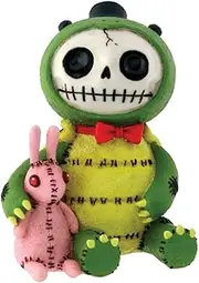Furrybones Scooter Signature Skeleton in Speedy Tortoise Costume with Hare Buddy