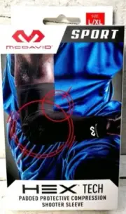 McDavid | ARM | HEX Tech - Padded Shooter Sleeve | Black - Large/XL | NEW IN BOX