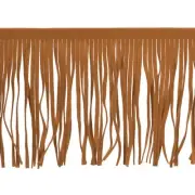 1 Yard 4 Inch PU Leather Fringe Trim DIY Tassel Fringe for Sewing, Brown
