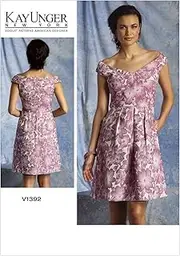 [VOGUE PATTERNS] V1392 Misses' Dress Sewing Patterns Women, Sewing Template, Size F5 (16-18-20-22-24)