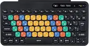 Elecom TK-FS10BMKIBK Wireless Keyboard, Bluetooth, for Children, Computer Learning, Programming, Key Paletto, Osaka Electro-Communications University Vice President Kanemune Susumu Kanemune, for
