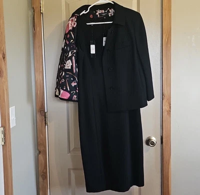 NWT Talbots Womens Sleeveless Dress Size 10 With Matching Blazer Size 12