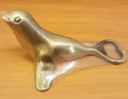 Brass Beer Bottle Opener Seal Sea Lion Figurine Vintage Collectibles Gifts