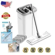 Complete Home Cleaning System - Hands Free Mop & Bucket with 3 Microfiber Pads
