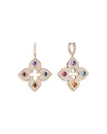 Roberto Coin 18K Rose Gold Venetian Princess Carnival Multi Gemstone & Diamond Flower Drop Earrings