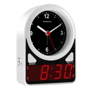 Alarm Clock Analog Clock & LED Digital Clock Slient Clock Light Sensor LED Cl
