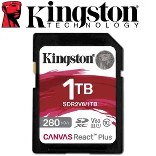 【Kingston 金士頓】1T SDXC SD U3 V60 UHS-II 記憶卡(SDR2V6/1TB 平輸)