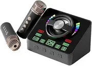 Daseeme Karaoke Machine Mini Weless Microphone and Speaker KTV Set with 2 Microphone RGB Light Effects Handheld Mic s for Bthday Home Party Outdoor Lightweight Portable Dual Microphone Karaoke