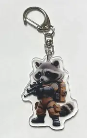Rocket Raccoon Style Acrylic Keychain Guardians Of The Galaxy Style