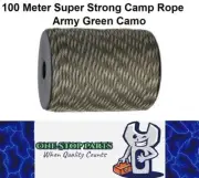 100m Army Green Camo 550lb Military 9 core Paracord Rope 4mm Outdoor Camp Rope