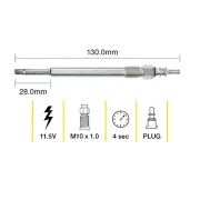 Tridon Glow Plug for Ssangyong Kyron Rexton GAB 2.0L 2.7L D20DT D27DT 2003-2012