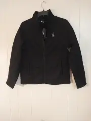 Spyder Men's Stellar Fleece Jacket sweater coat sherpa lined Med Black NWT $169