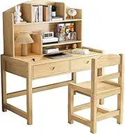 Kids Desk and Chair Set,Height Adjustable Children Study Desk Chair,Children Writing Desk with Storage and Drawers, Suitable for Reading, Drawing and Learning