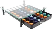 [FlagShip] Coffee Capsule Drawer Display Storage Pod Holder for Nespresso Originaline (42 Pods Glass)