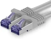1aTTack.de Cat.7 Network Cable 0.5 m - Grey - 1 Piece - Cat7 Patch Cable (SFTP/PIMF/LSZH) Raw Cable 10 Gb/s with Rj 45 Connector Cat.6a - 1 x 0.5 m Grey