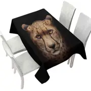 Cool and Fascinating Cheetah Portrait Tablecloth