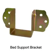2 x Bed Centre Rail Support Brackets U shaped Fitting Bracket Hardware