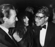 Halston Cher & Yves Saint Laurent at "Opium" Perfume After Pa - 1978 Old Photo