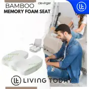 Bamboo Memory Foam Seat Cushion Hip Back Support Car Posture Coccyx Lumbar AU
