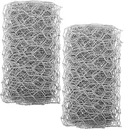 TOYANDONA 2Pcs Galvanized Chicken Wire Mesh Fencing Sturdy Garden Barrier for Poultry Dogs Cats Versatile Hexagonal Netting for Projects
