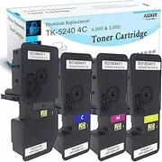 4 Packs Compatible Toner Cartridge TK5240 TK-5240 for Kyocera Ecosys M5526cdn M5526cdw P5026 P5026cdn P5026cdw Printers, 4000 Pages for TK5240K, 3000 Pages for TK522 40C TK5240M TK5240Y