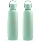 NEW SodaStream Bottle Fizz & GO Portable Travel Cool All Metal Mint 900ml 2 Pack