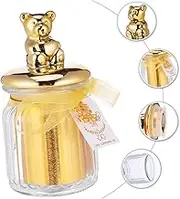 SHOWERORO 1pc Sealed Candy Jar with Plating Creative Animal Ceramic Design for Weddings Festive Storage Bottle for Treats and Snacks Transparent Candy Box Option