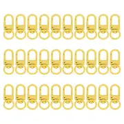 Swivel Lobster Clasp, 30 Pcs Swivel Clasp Hooks Metal Snap Clips, Yellow