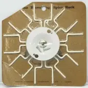 White Vintage Grayline Revolving Spice Rack NOS No. 508 6" diameter, 1" high