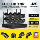 UL-tech CCTV Camera Security System Wireless Home 3MP WIFI 8CH DVR Outdoor IP