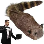 Spring Raccoon Toy, Simulation Raccoon Magic Toy, Creative Magic Trick Spring Animal Toy, Moveable, Stand at Attention, Bite Your Finger, Funny Magician Props, Novelty Stage Street Illusion Props