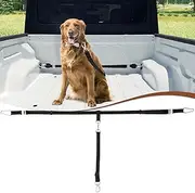 Dog Pickup Tether Tie Down System - Truck Bed Leash and Car Harness Belt for Dogs Up to 150lbs - Heavy Duty Adjustable Restraint Lead