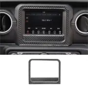 Carbon Fiber 7-inch Navigation System Cover Trim For Jeep Wrangler JL Gladiator (for: Jeep)