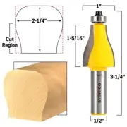 Ogee Handrail Router Bit - 1/2" Shank - Yonico 18132