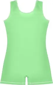 [GAIGEO] Light Green Gymnastics Leotards for Girls Toddler Unitard Leotard with Shorts Ballet 2-3t