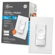 GE Smart Dimmer Light Switch & Motion Sensor, No Neutral Wire Required,
