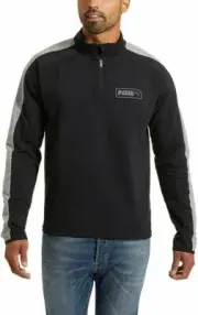 PUMA Men's 1/4 Zip Stretchlite Pullover Logo Track Jacket - Size: Large