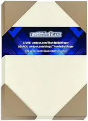 100 White Parchment 65lb Cover Weight Paper - 5.5" X 8.5" (5.5X8.5 Inches) Half Letter | Statement Size - Printable Cardstock Colored Sheets Old Parchment Semblance