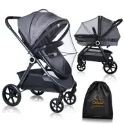 Universal Mosquito Net for Stroller, Baby Bug Net Stroller Net Cover - Black