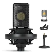 Xlr Condenser Microphone All Metal with 34mm Large Diaphragm Cardioid Studio Mic