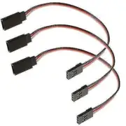 3 x RC 150mm Servo Extension Wire Cable Lead Futaba / JR / Hitec / Sanwa